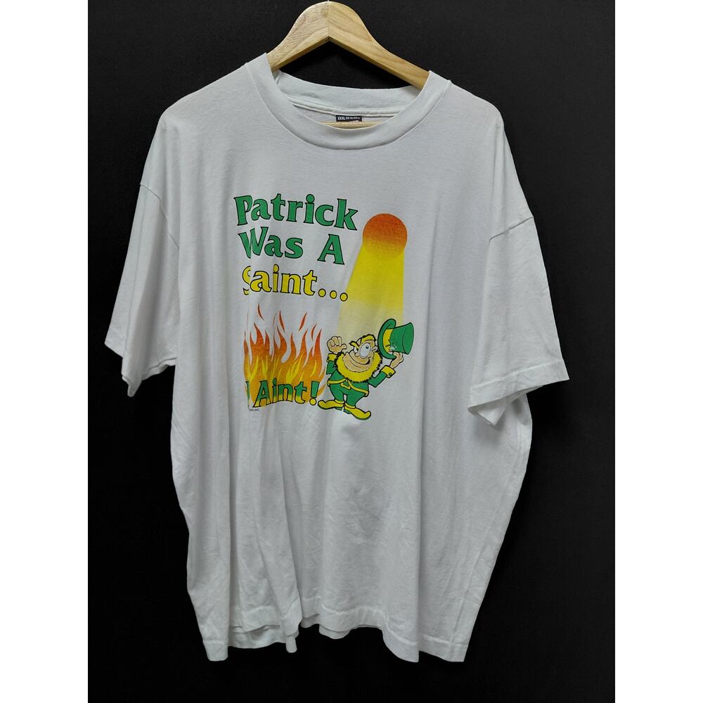 Vintage SCREEN STARS BEST Made in USA Graphic T-Shirt White Basic Shor Size XXXL